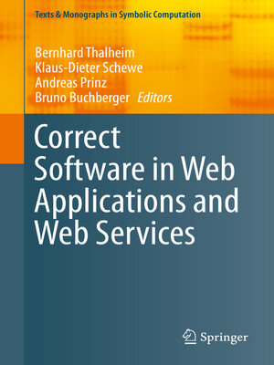 cover image of Correct Software in Web Applications and Web Services